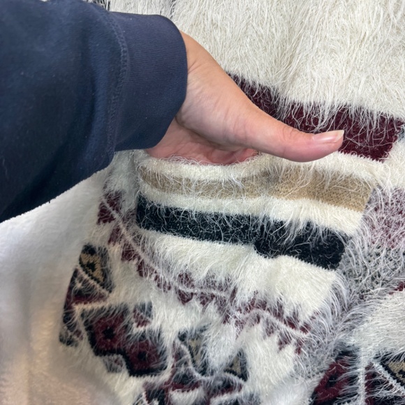 H&M Divided Cardigan Sweater Womens Size Small Beige Southwest Cabincore - Picture 4 of 7